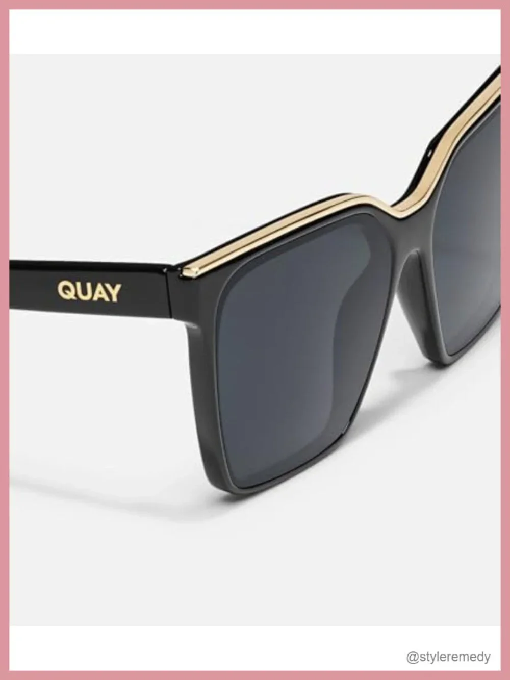 Oversized Square Sunglasses UV400 Protection with Nose Pads Case & Cloth